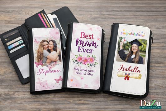 Personalized PU Leather Wallet – Custom Photo & Name
