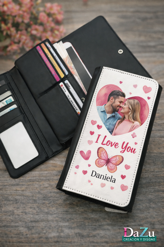 Personalized PU Leather Wallet – Custom Photo & Name
