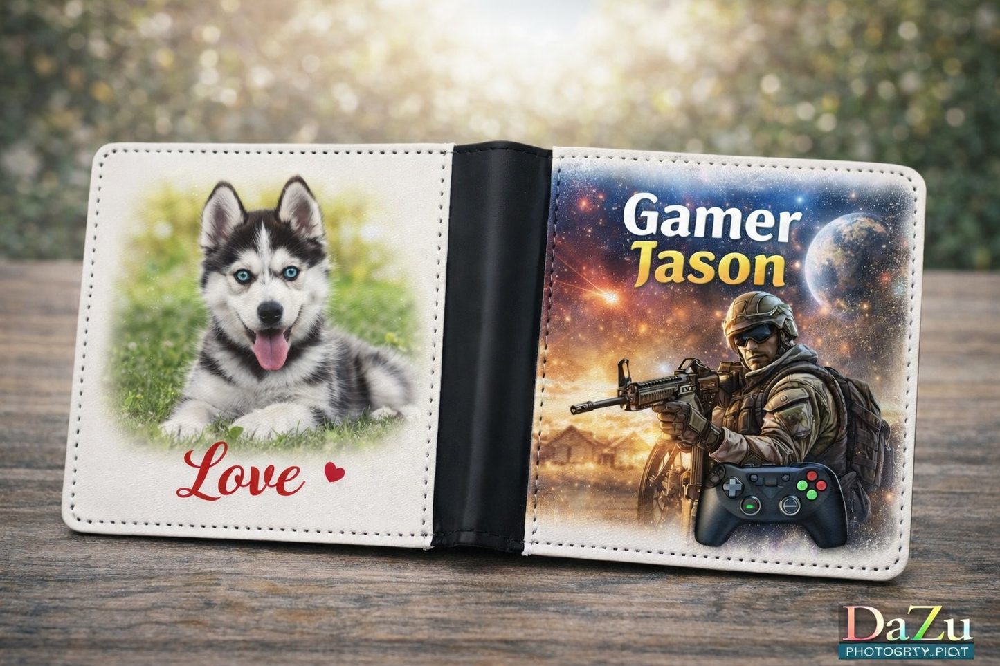 Personalized Men’s Bifold Wallet – Custom Photo & Design