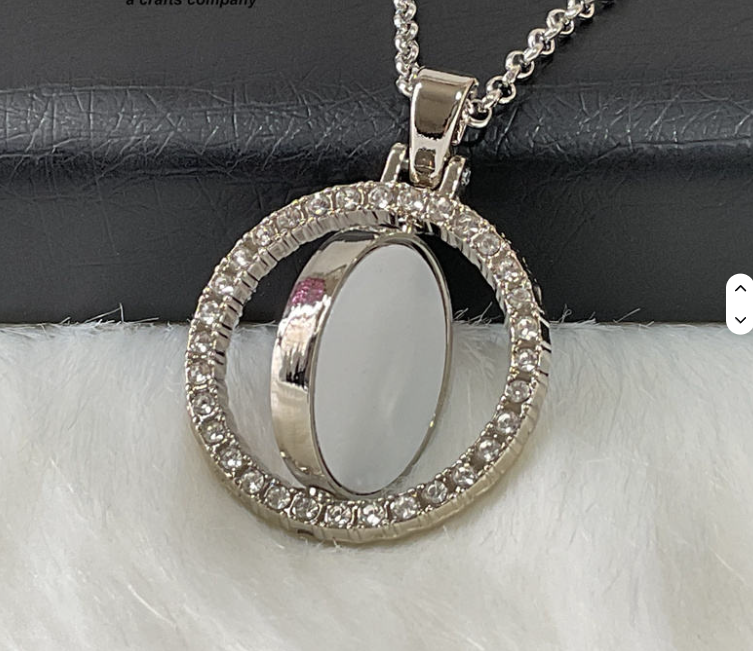 Custom Rotating Photo Necklace | Gold & Silver